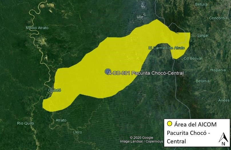 Mapa Chocó central