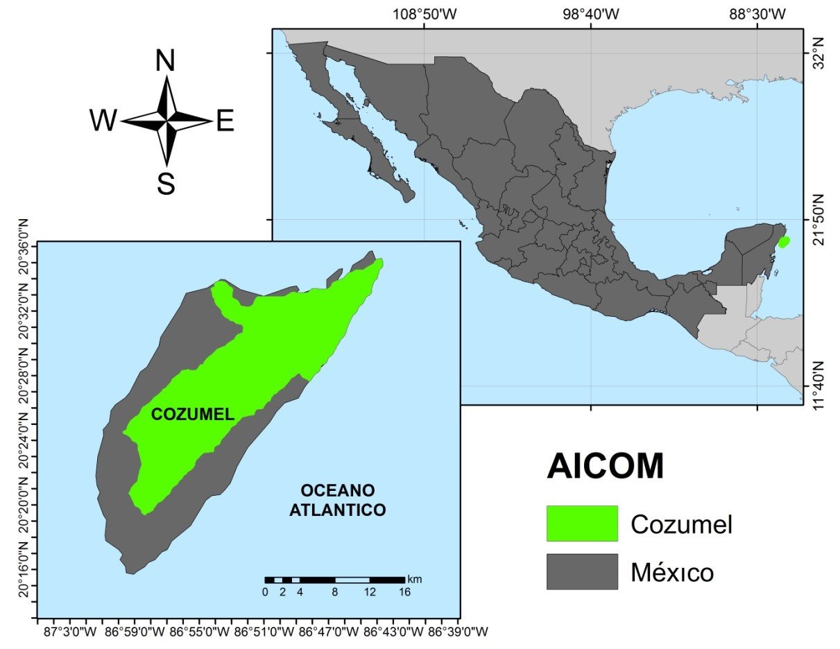 Mapa 27 Selvas y humedales de Cozumel México