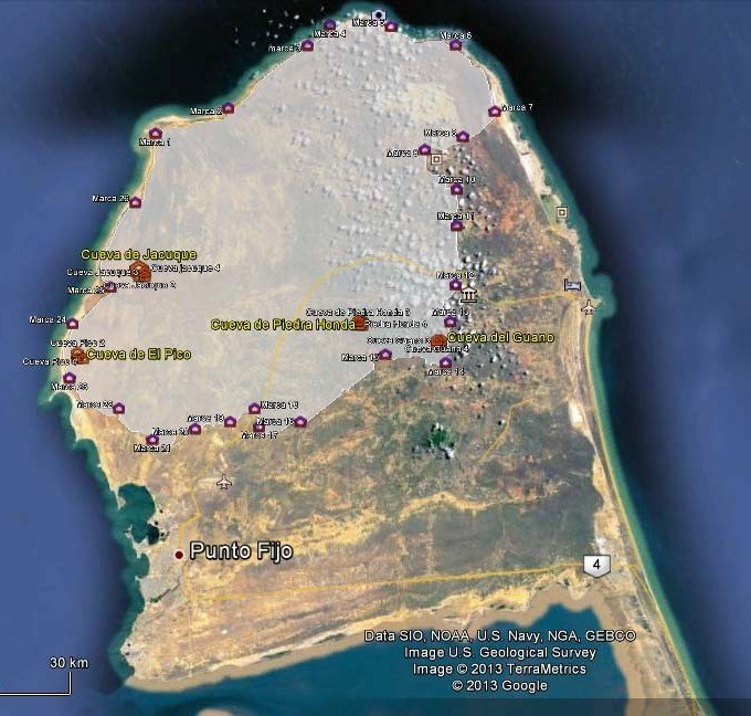 Mapa 16 Cuevas de Paraguaná Venezuela