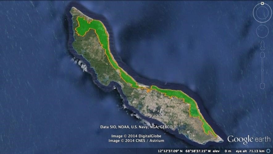 Mapa de Curazao con el polígono propuesto para AICOMjpg