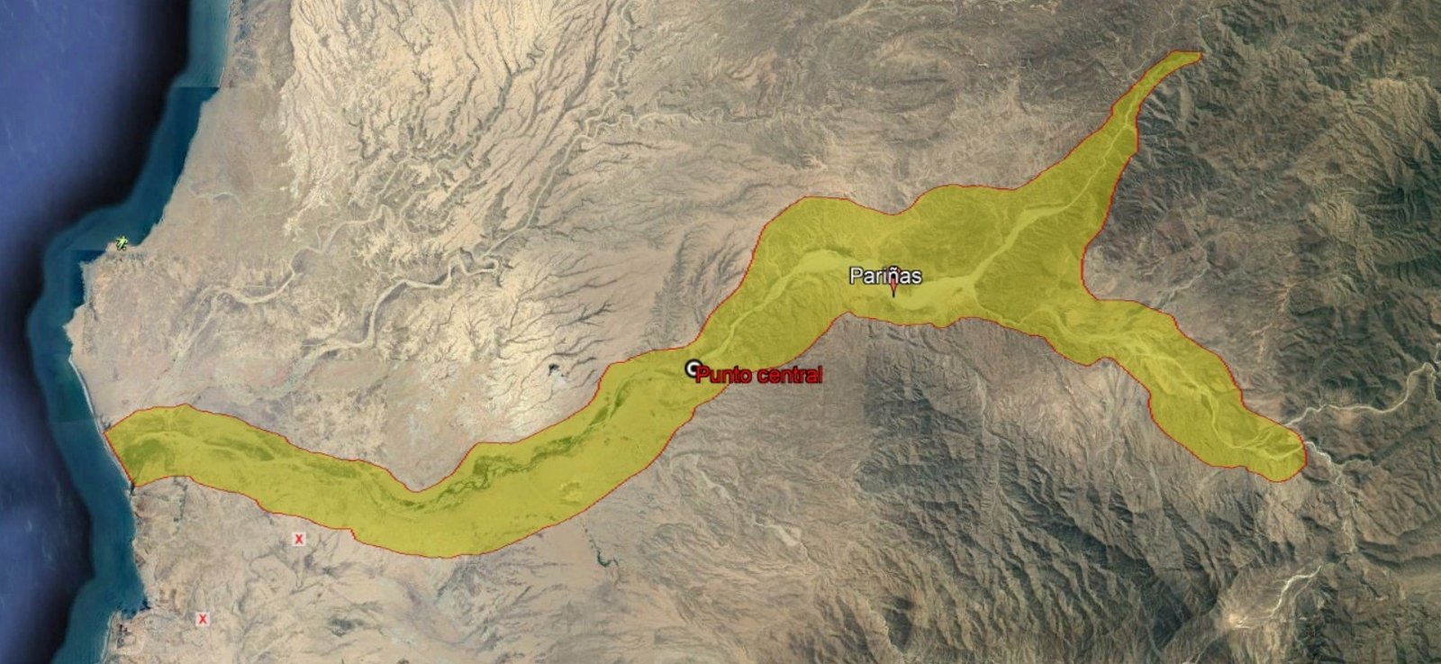 Mapa Quebrada Pariñas