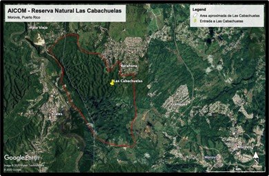 Mapa de la Reserva Natural Las Cabachuelas