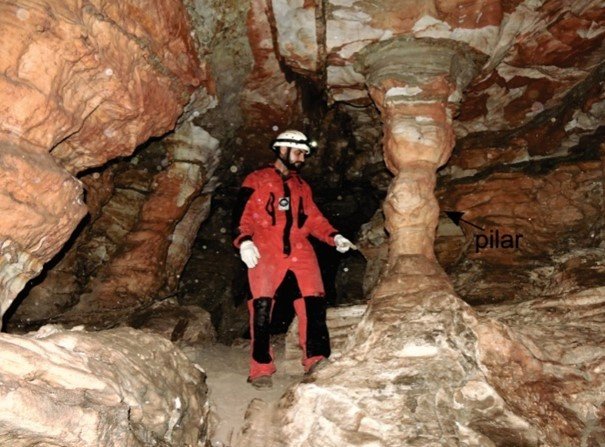 Pilar circular de aproximadamente 25 m de tamaño